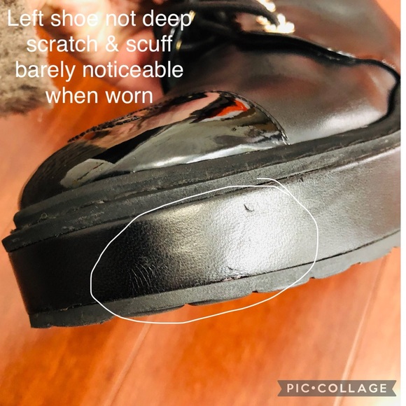 Chanel 20C Patent Cap toe Lace up Pearl details Lambskin black bootie EU 40 - Picture 12 of 16